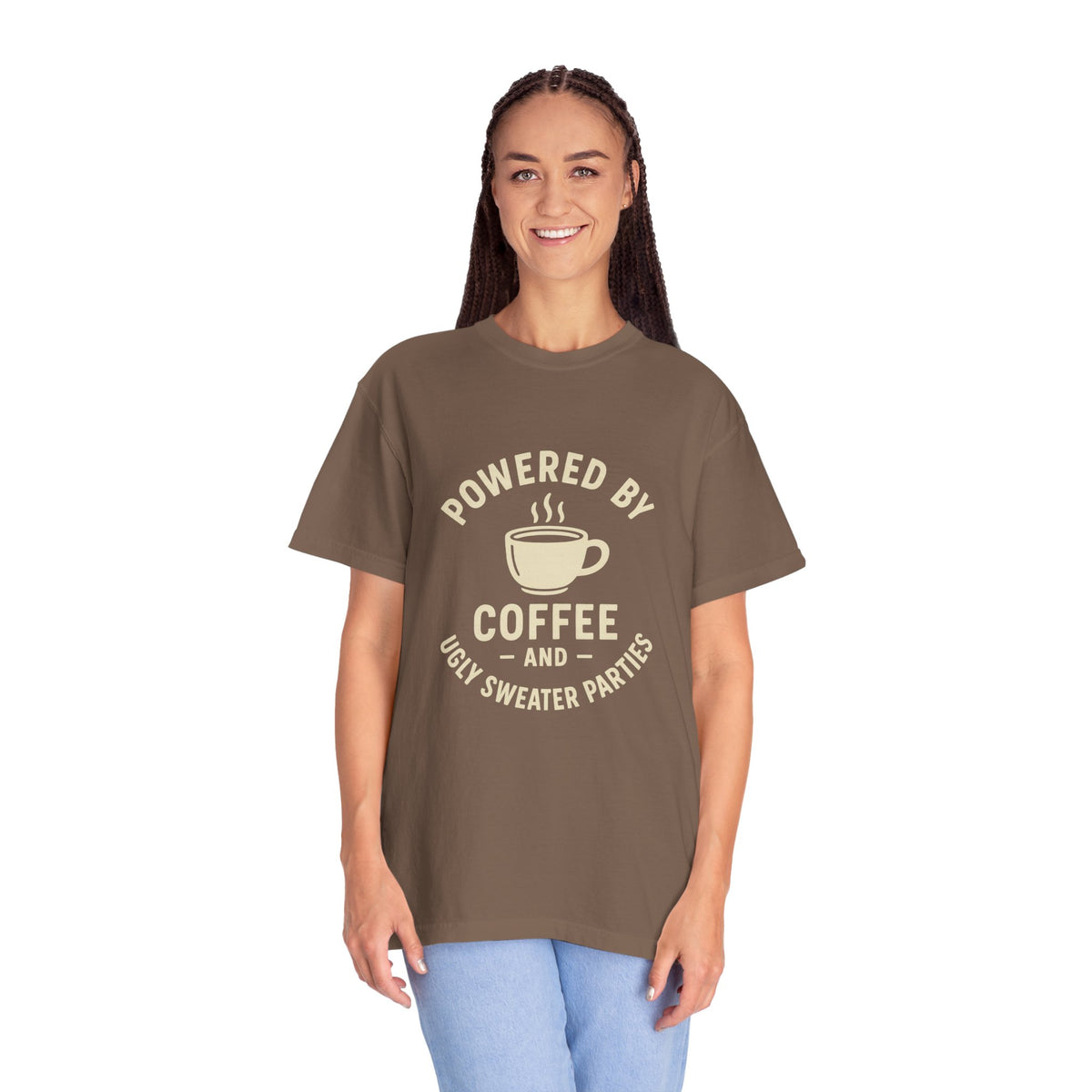 Powered by Coffee T-Shirt — Funny Coffee Lover Tee - Trending Now - October 2026