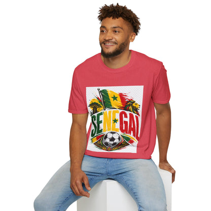 Senegal Flag Soccer T-Shirt — Lion & Football Pride Tee