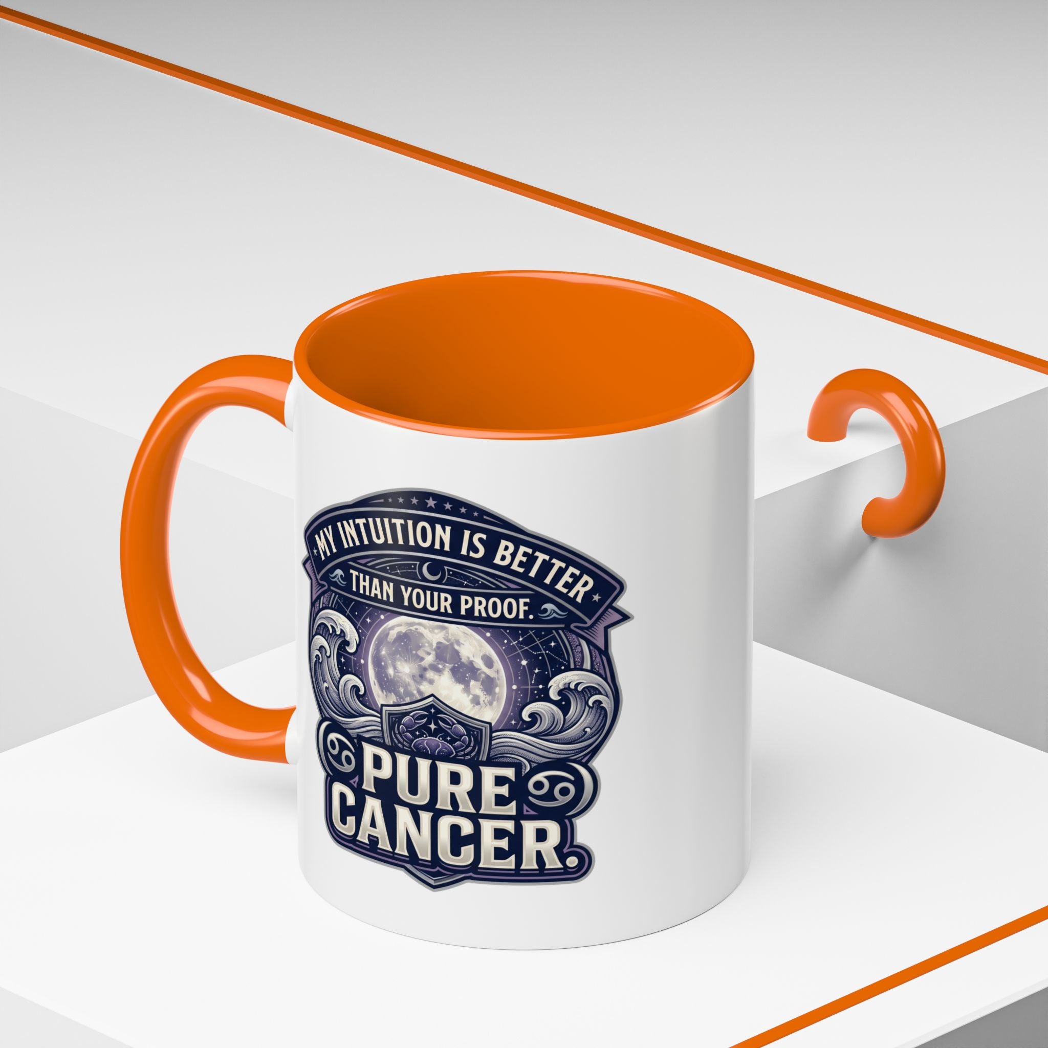Accent Coffee Mug — 'My Intuition Is Better Than Your Proof' Pure Cancer Novelty Mug (11/15oz)