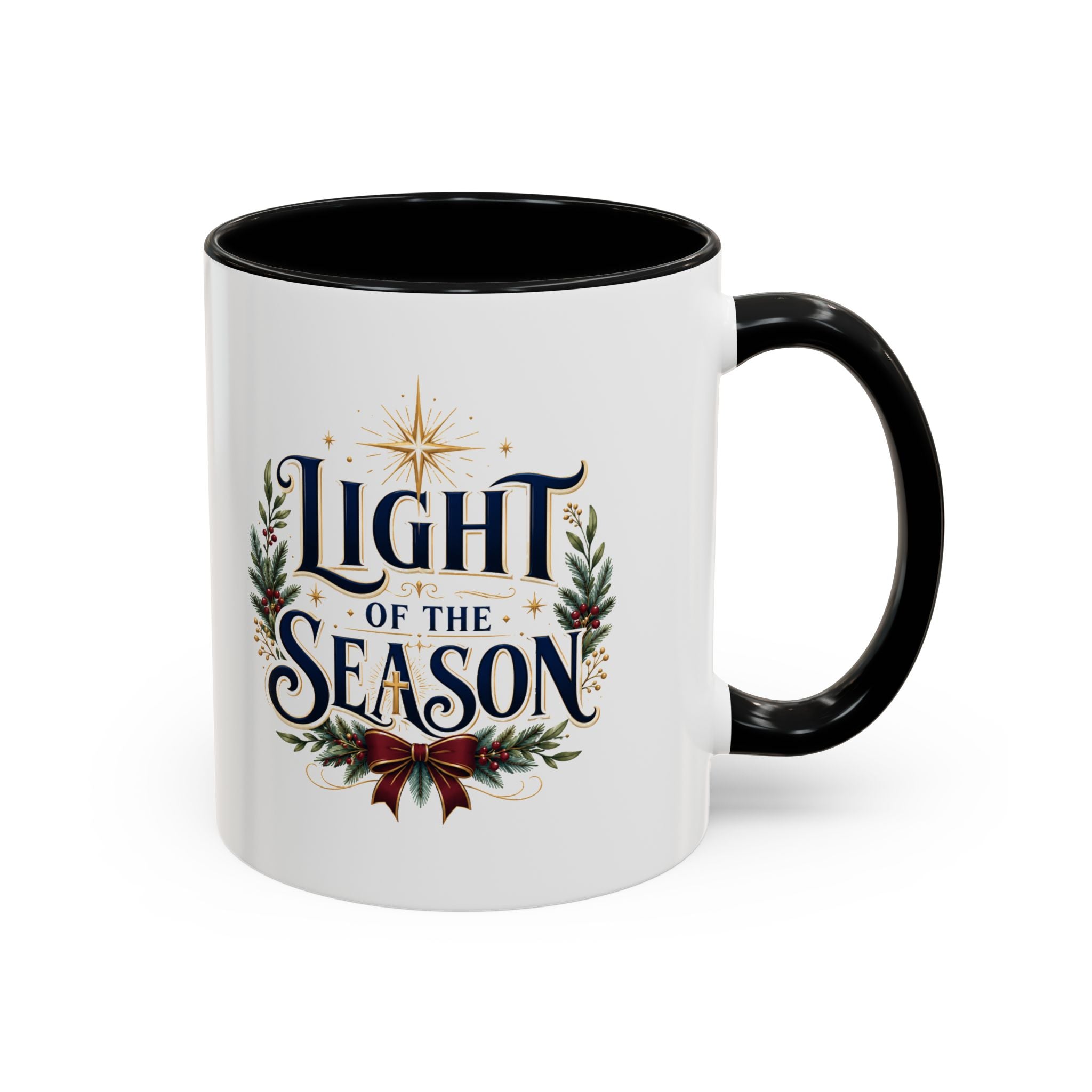 Christmas Light of the Season Accent Coffee Mug — Holiday Christmas Tea Cup