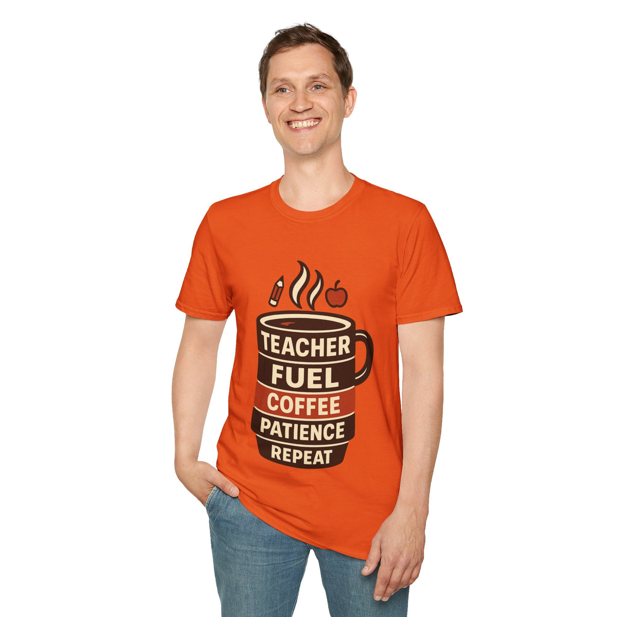 Teacher Fuel Coffee T-Shirt — 'Teacher Fuel: Coffee, Patience, Repeat' Shirt - Trending Now - August 2026