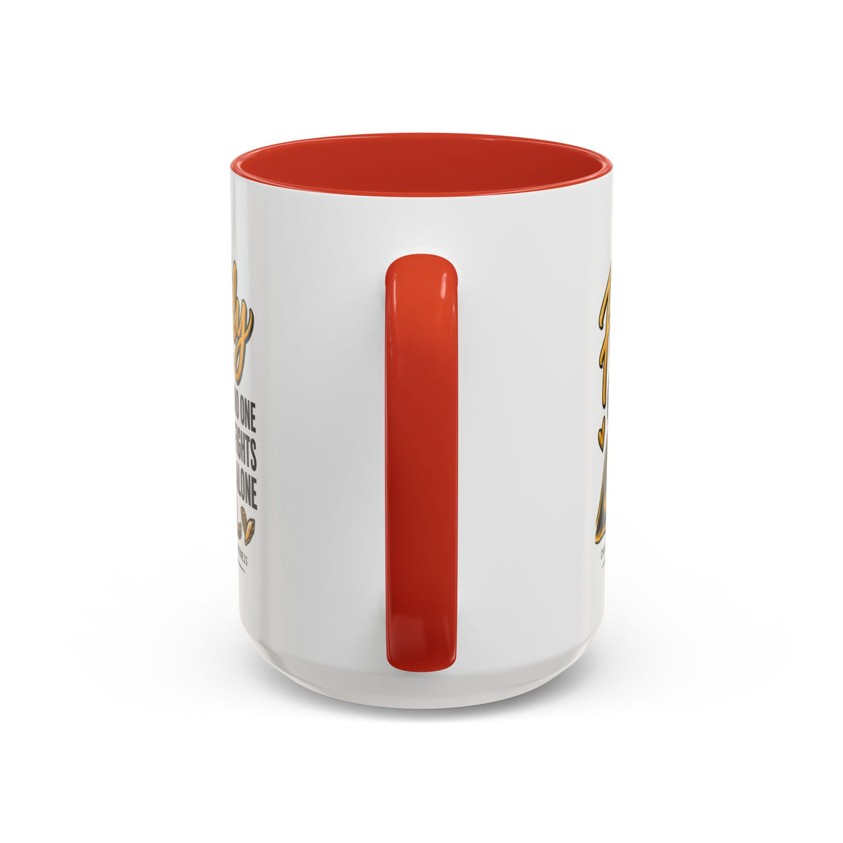 Childhood Cancer Awareness Coffee Mug — "In This Family No One Fights Alone"