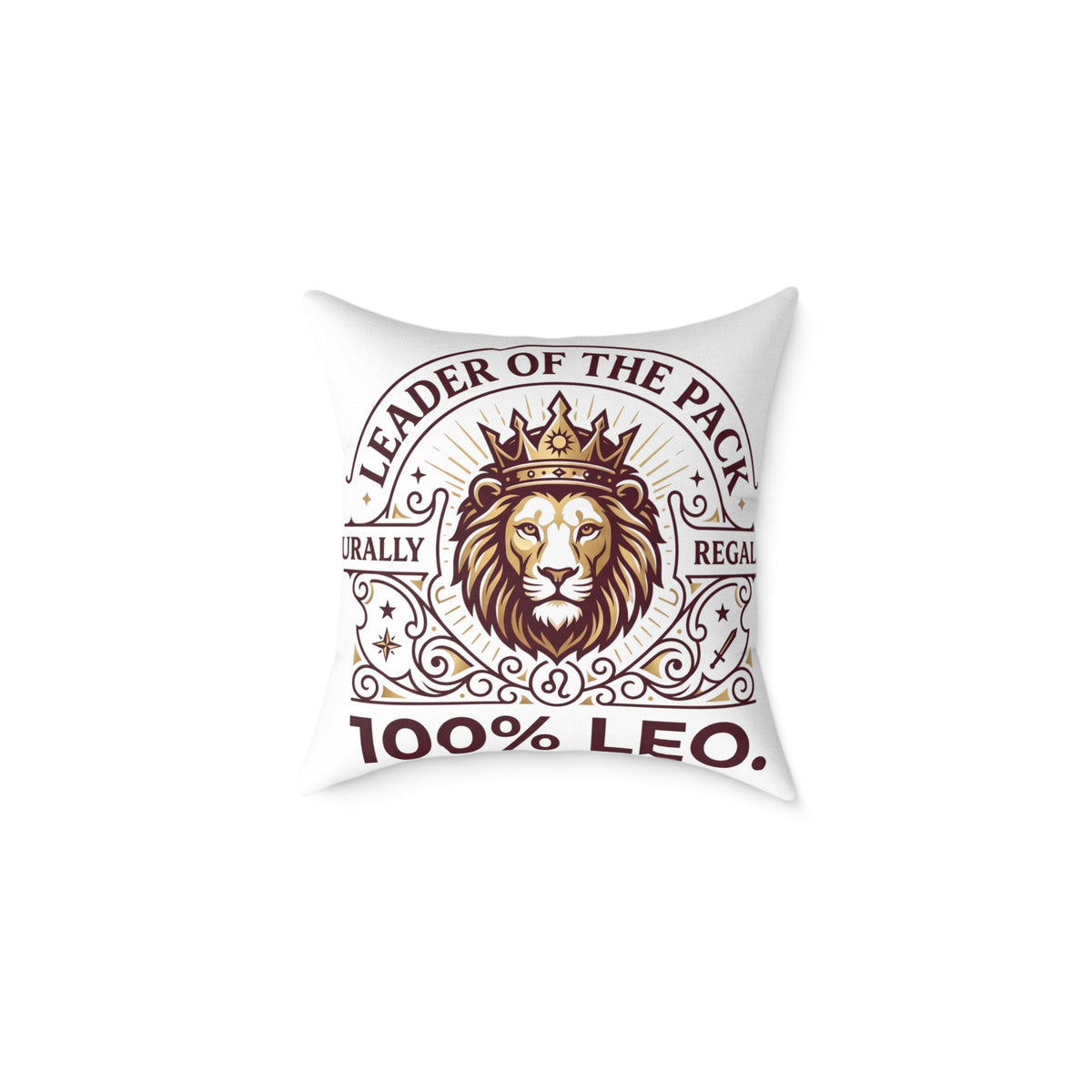 Leo Zodiac Leader Of The Pack Square Poly Canvas Pillow
