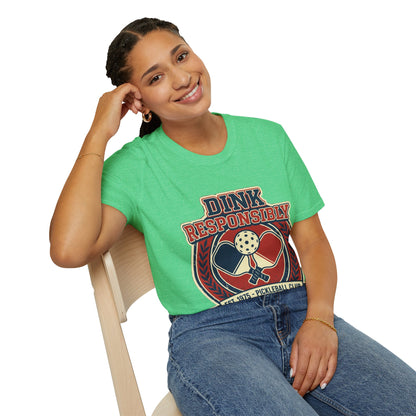 Pickleball T‑Shirt — "Dink Responsibly" Vintage Pickleball Club Tee
