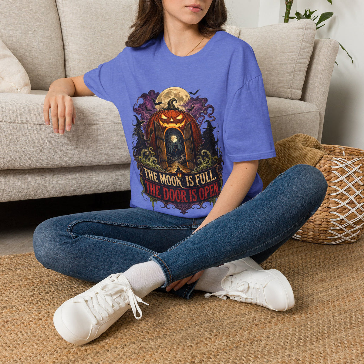 Halloween The Moon Is Full Unisex Softstyle T-Shirt