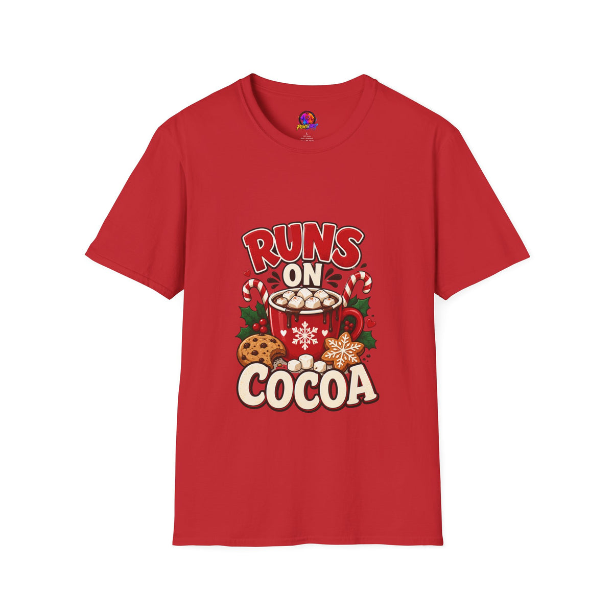 T-Shirt — Runs On Cocoa Holiday Graphic Tee