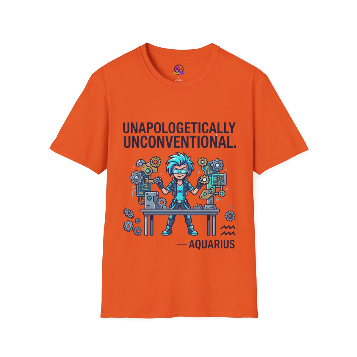 Unapologetically Unconventional T-Shirt — Quirky Steampunk Inventor Graphic Tee
