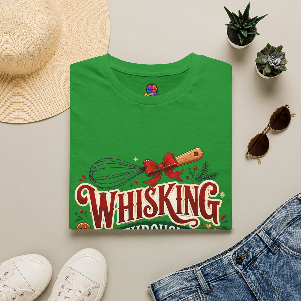 Christmas Baking T‑Shirt — "Whisking Through Christmas" Holiday Tee