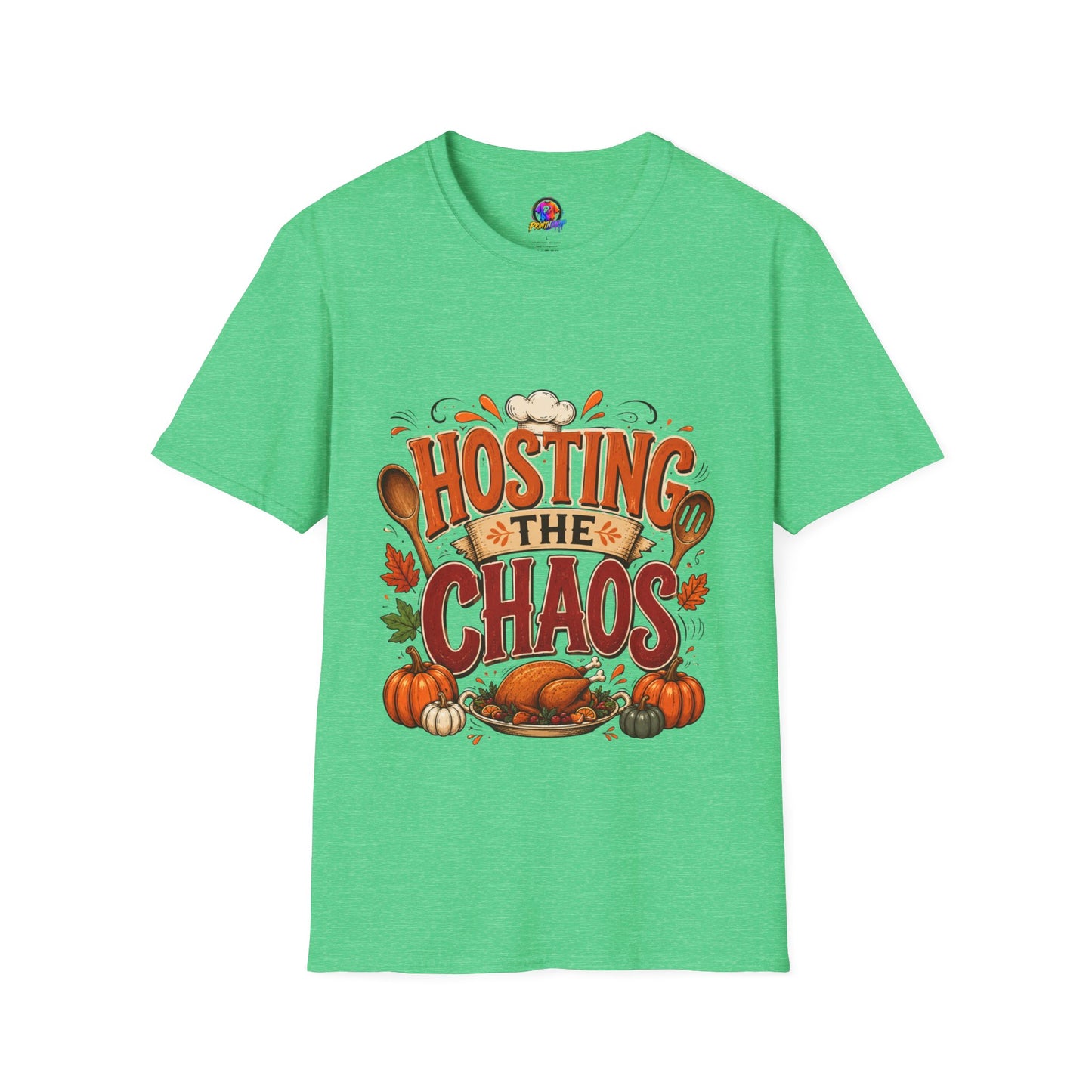 Hosting the Chaos T-Shirt — Funny Thanksgiving Cooking Shirt for Hosts