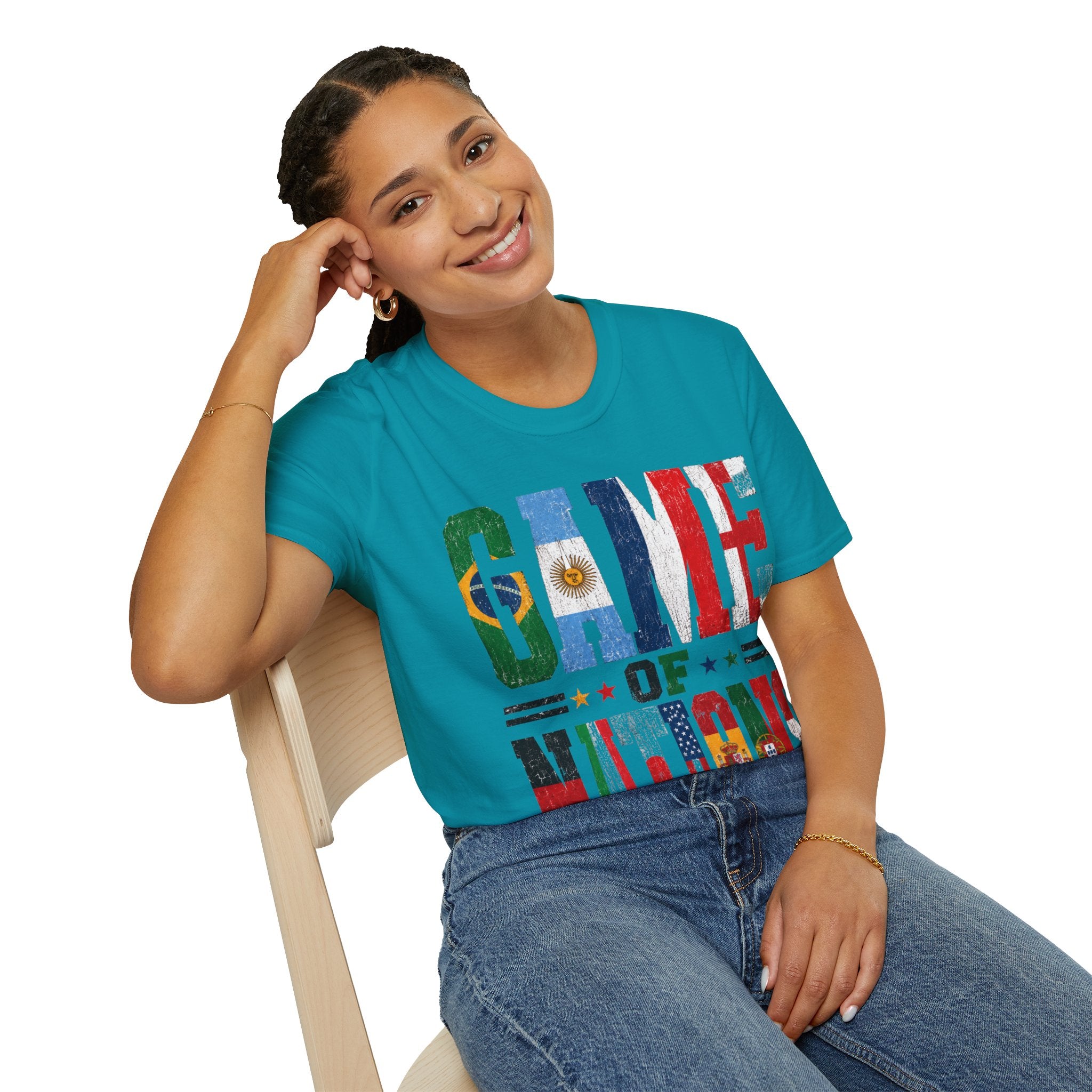 FIFA World Cup 2026 T-Shirt — 'Game of Nations' Vintage Flag Soccer Graphic Tee