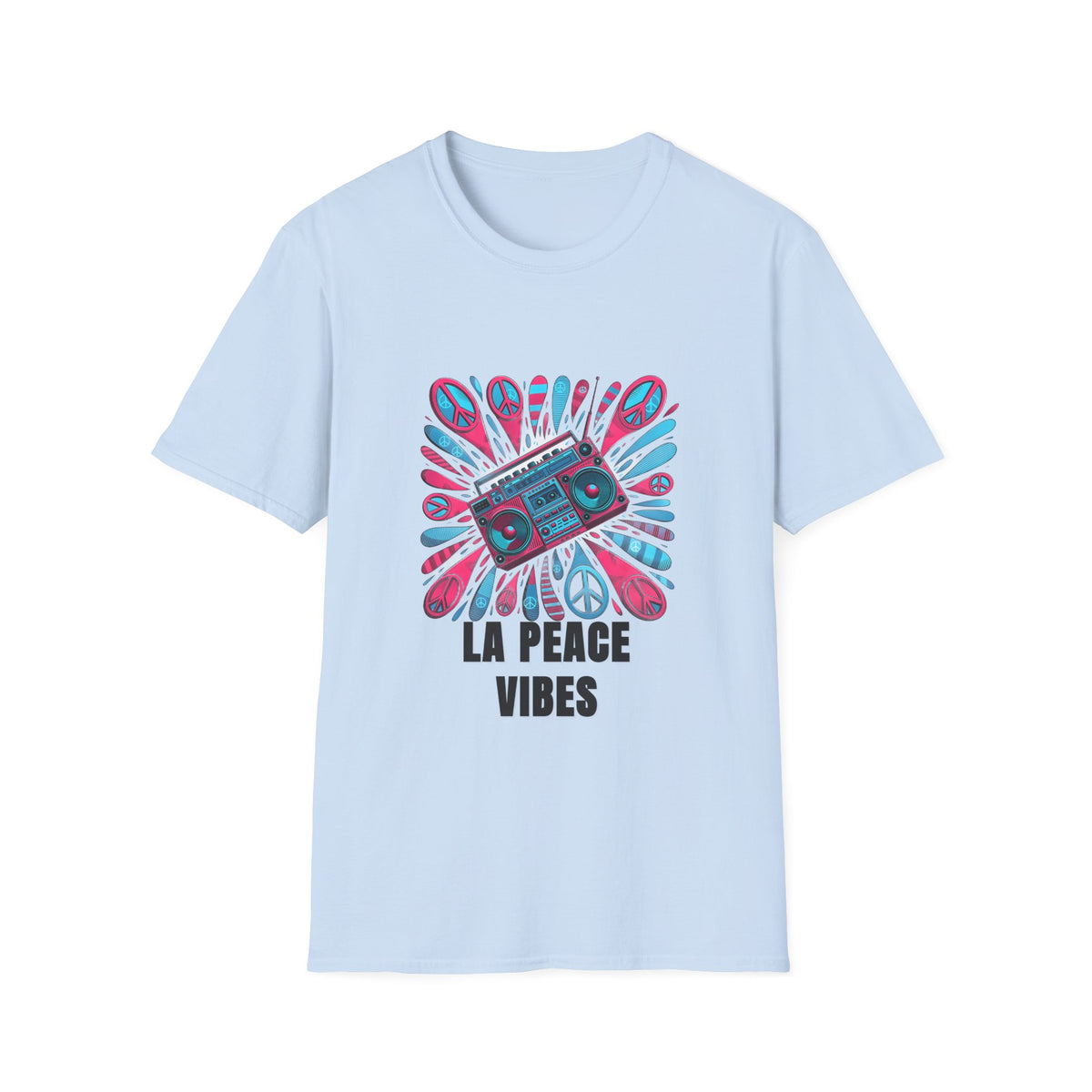 La Peace Vibes T-Shirt — Retro Boombox Peace Sign Graphic Tee - Trending Now - August 2026