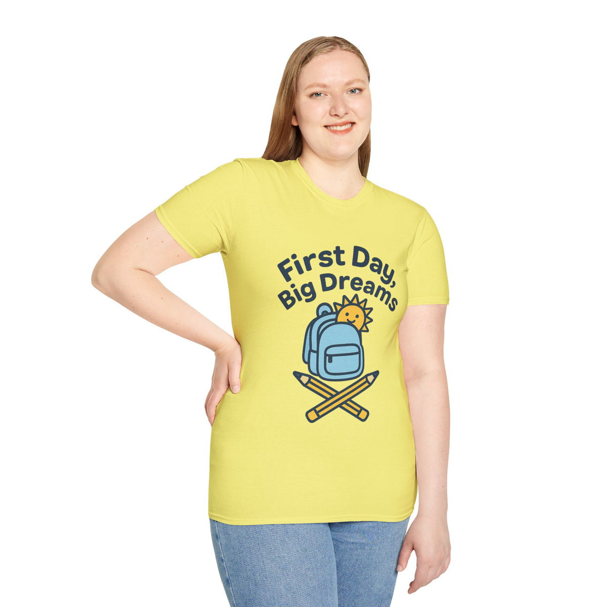 First Day Big Dreams T-Shirt — Cute Backpack & Pencil Back-to-School Tee - Trending Now - August 2026