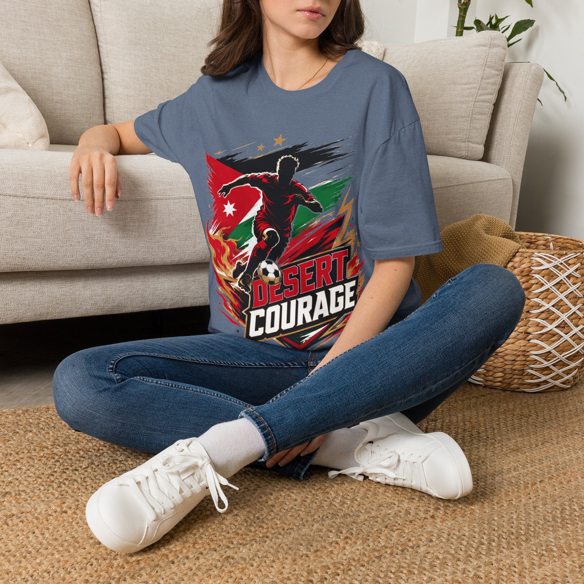 Jordan Soccer T‑Shirt — Desert Courage Flag Design