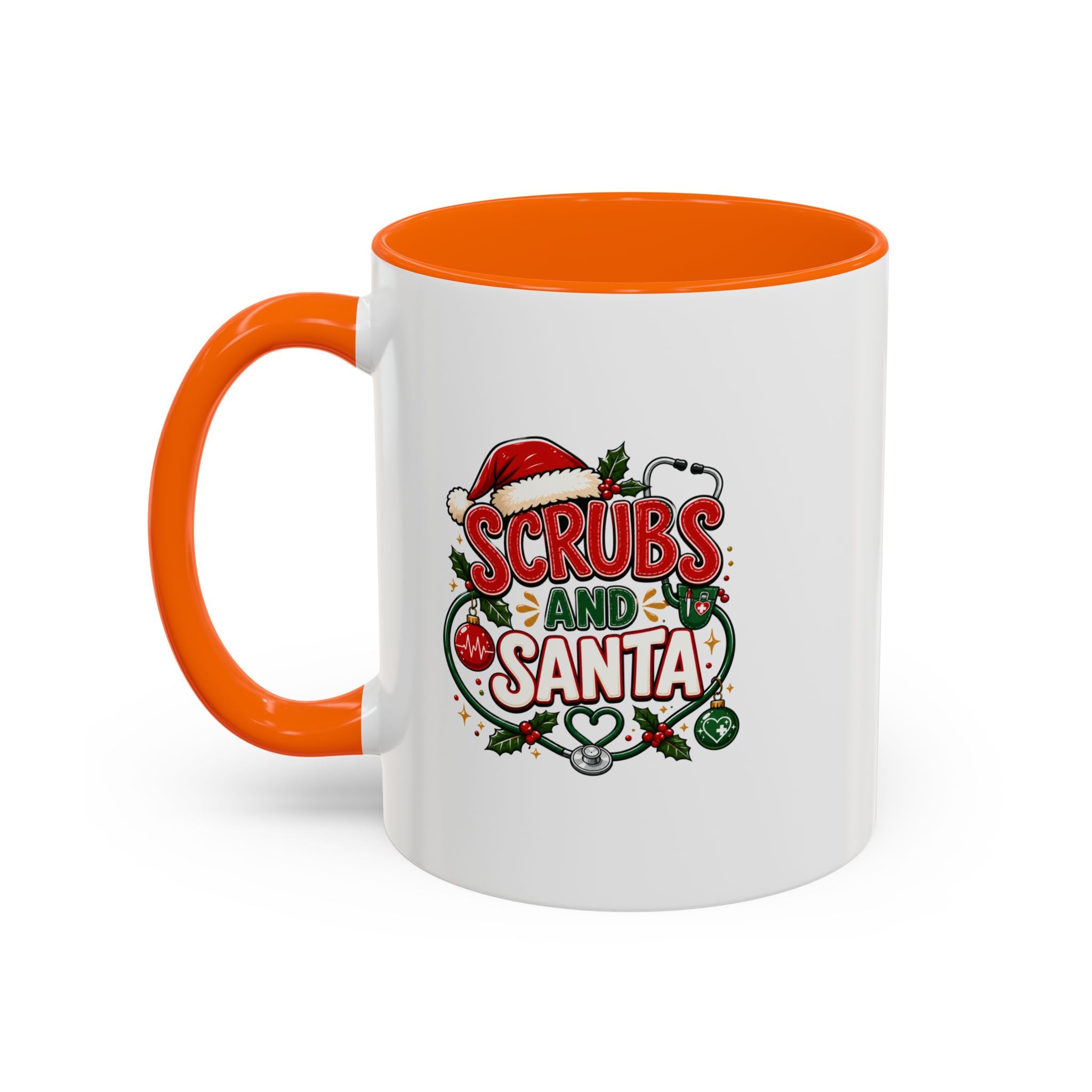 Coffee Mug — "Scrubs and Santa" Christmas Nurse Mug