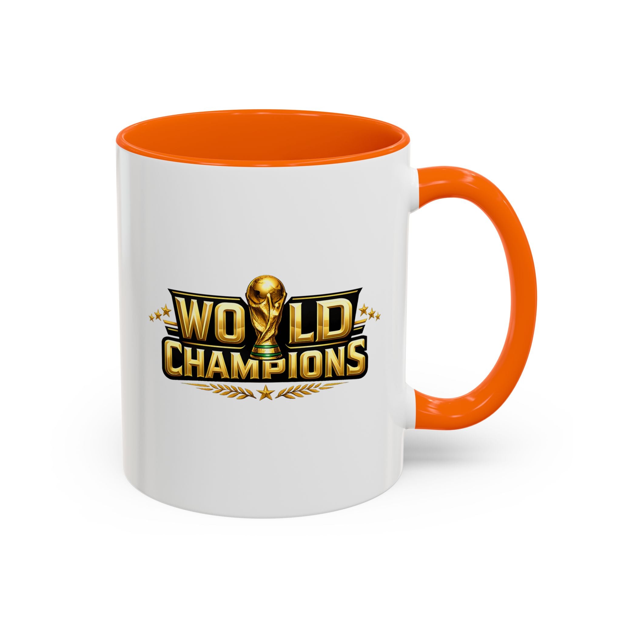 World Champions Accent Coffee Mug – Gold Trophy Sports Fan