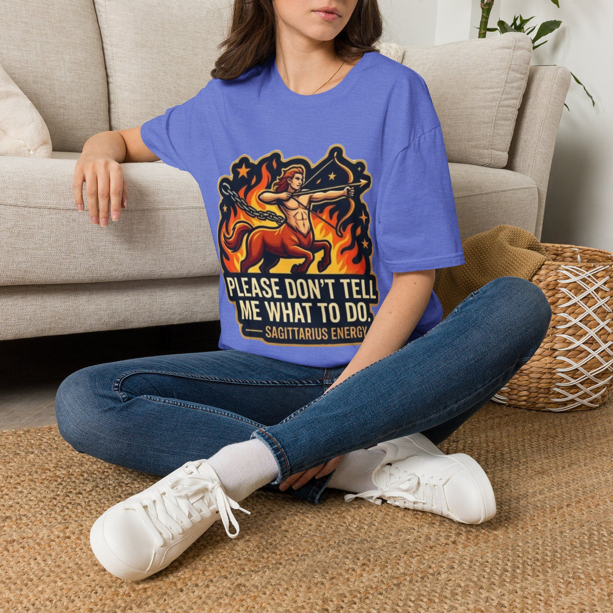 Sagittarius Archer T-Shirt — "Please Don't Tell Me What To Do" Zodiac Graphic