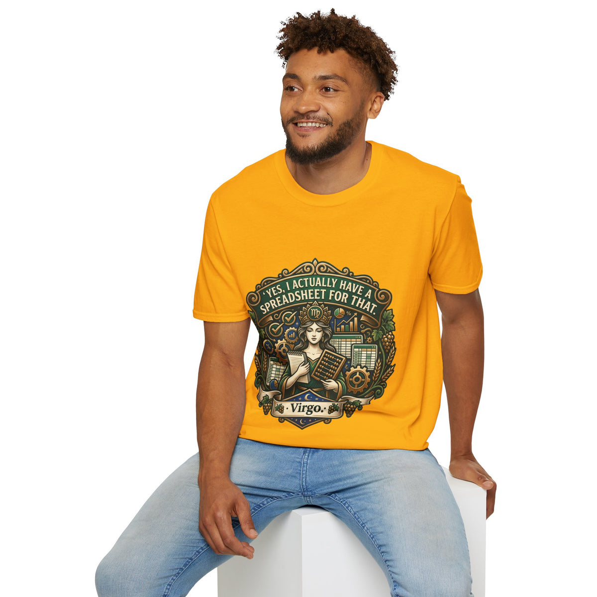 Virgo Zodiac T‑Shirt — "Yes, I Actually Have a Spreadsheet for That"