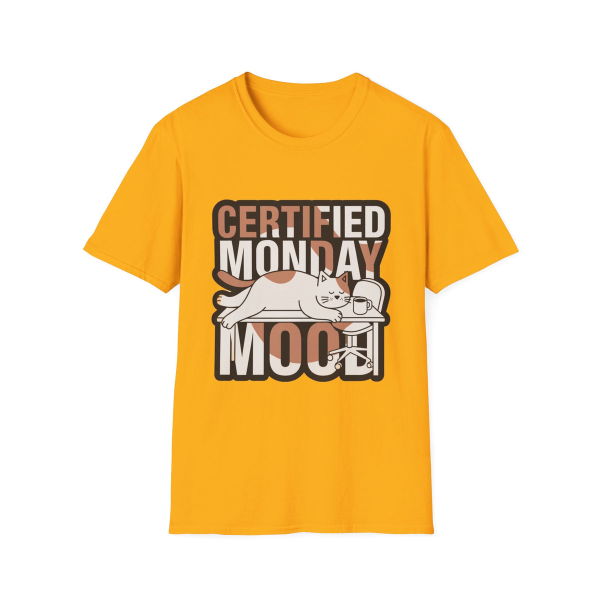 Certified Monday Mood T-Shirt — Funny Cat Graphic Tee - Trending Now - August 2026