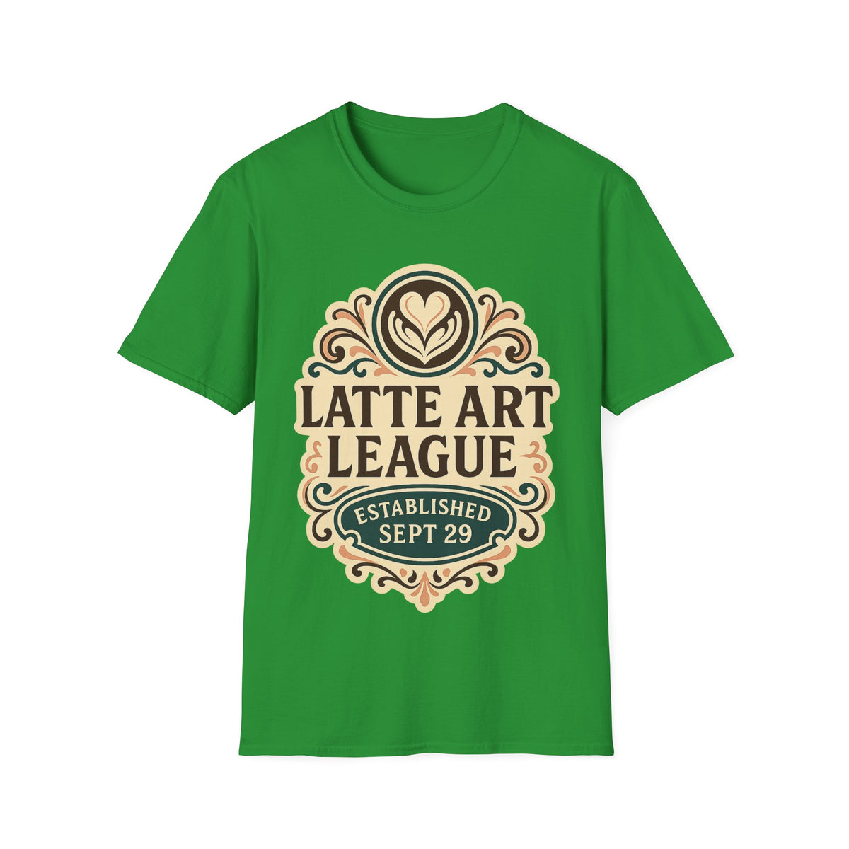 Latte Art League Serving Rituals National Coffee Day Crest T-Shirt - Trending Now - September 2026