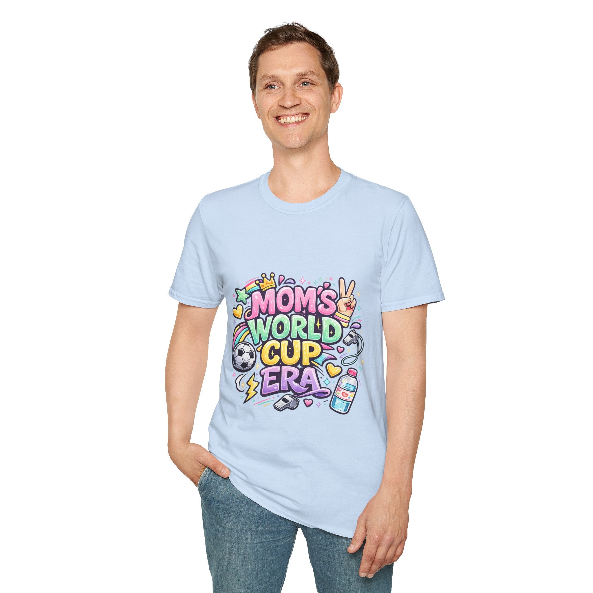 Girls Kids Mom's World Cup Era T‑Shirt — Playful Soccer Mom Tee