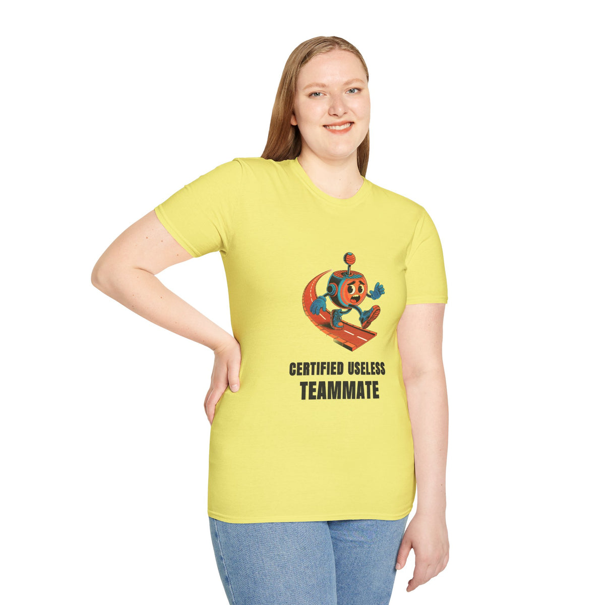 Certified Useless Teammate T-Shirt — Retro Robot Graphic - Trending Now - August 2026