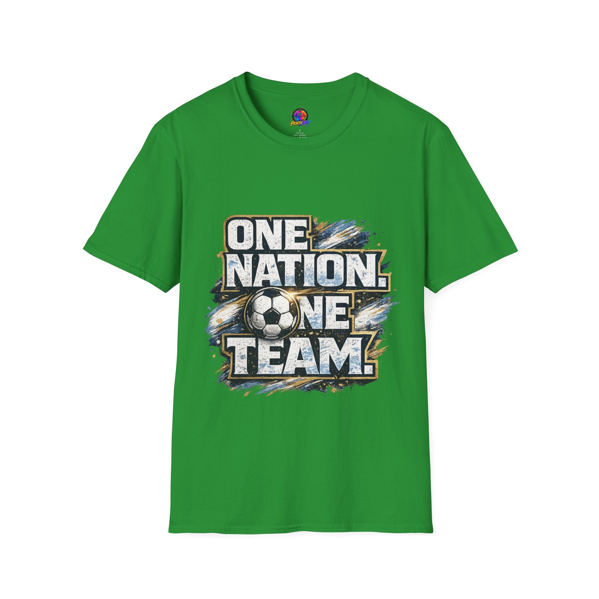 One Nation One Team Soccer T-Shirt — Supportive Fan Tee