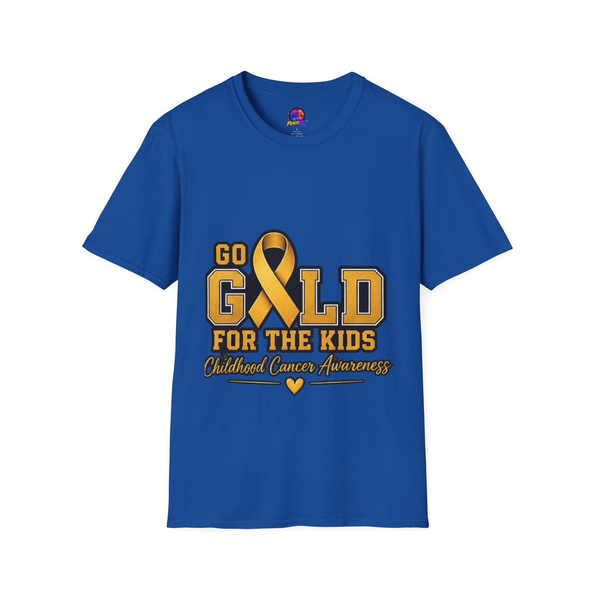 Go Gold For The Kids T-Shirt — Childhood Cancer Awareness Ribbon Tee