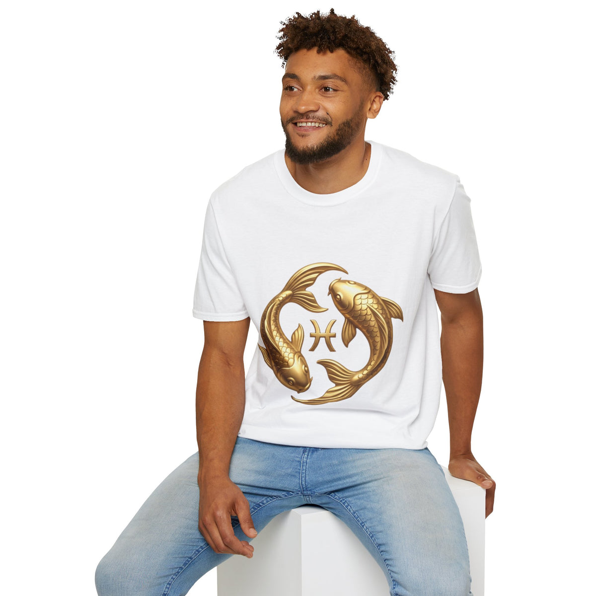 Pisces Gold Fish T-Shirt — Zodiac Symbol Astrology Tee