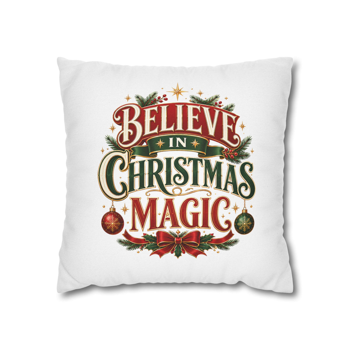 Christmas Pillowcase Believe in Christmas Magic Pillow