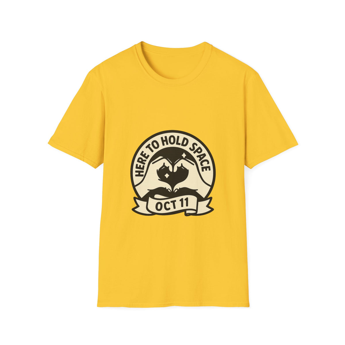 Sea Turtle Rescue Badge T-Shirt — "Here to Hold Space" Oct 11 - Trending Now - October 2026