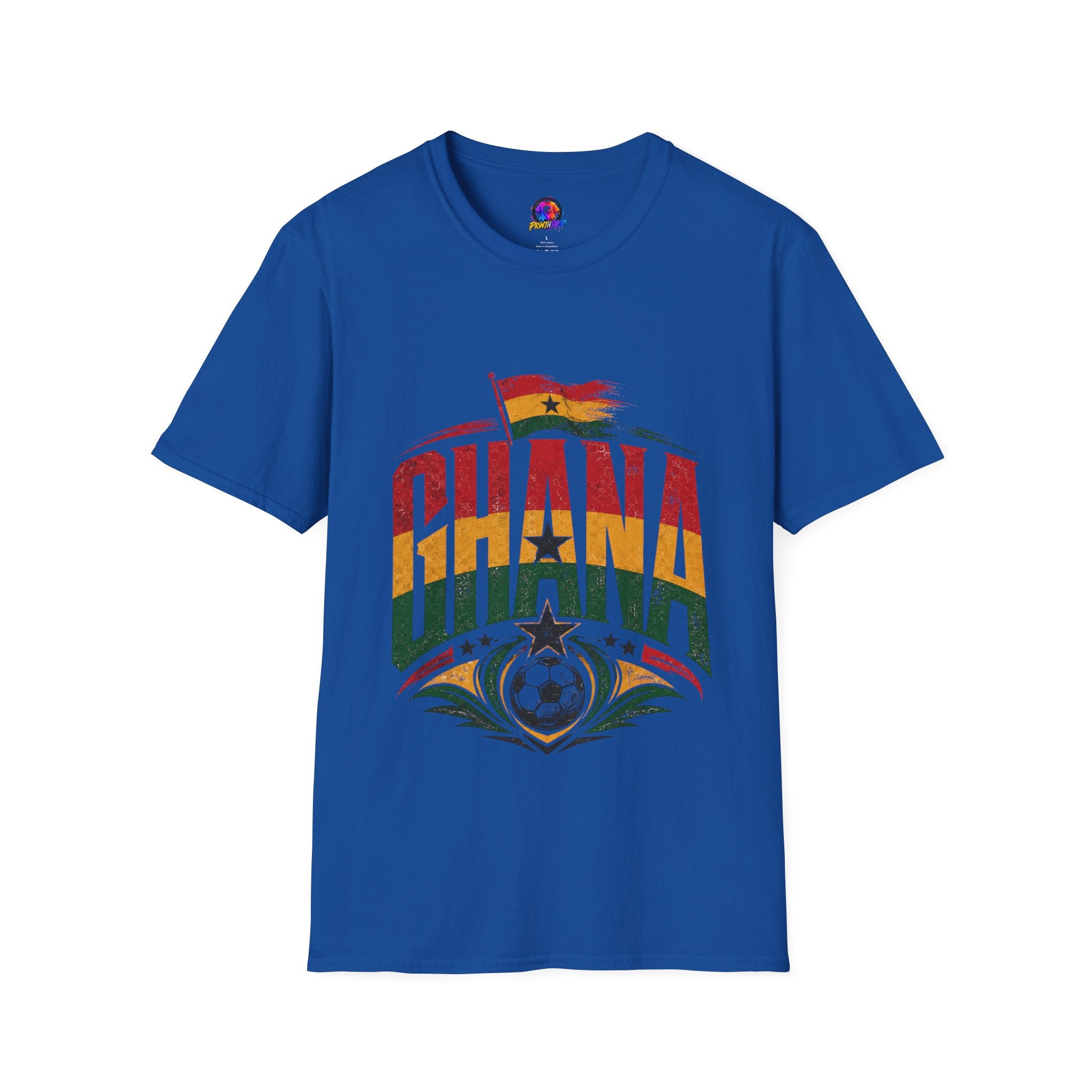 Ghana Flag Soccer T-Shirt — Retro Ghana Pride Football Tee