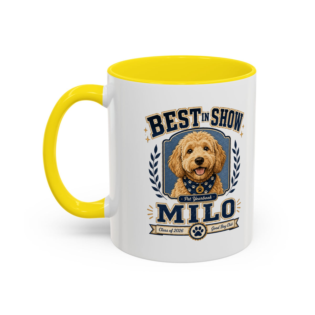 Milo Bailey Dog Dad Mom Best in Show Milo Coffee Mug — Personalized Dog Lover Accent Mug