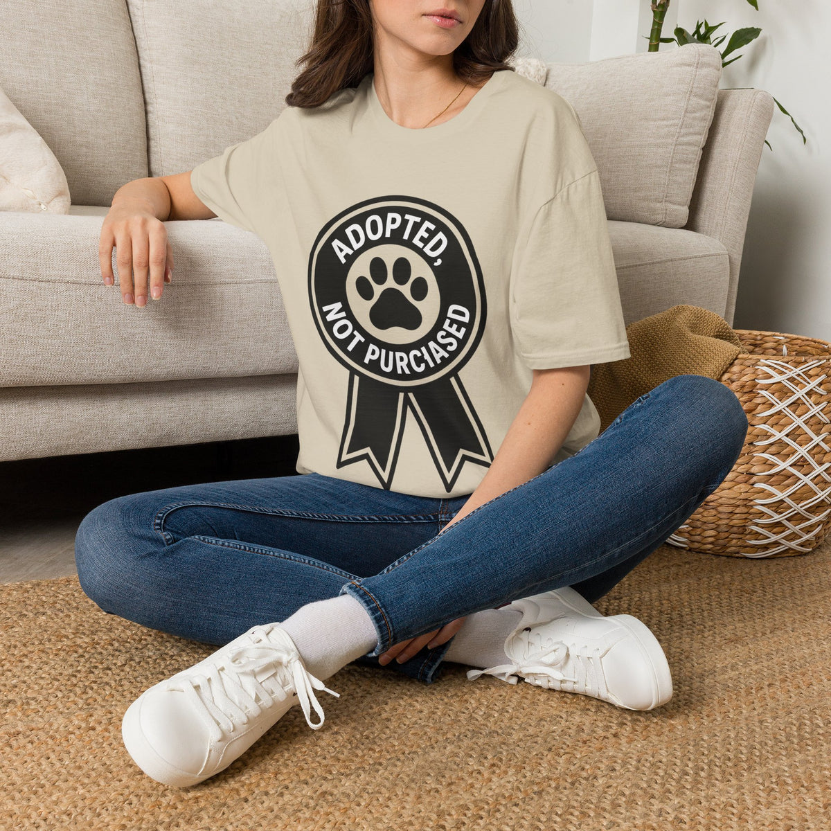 Adopted Not Purchased Graphic T-Shirt — Rescue Pet Awareness Tee - Trending Now - August 2026