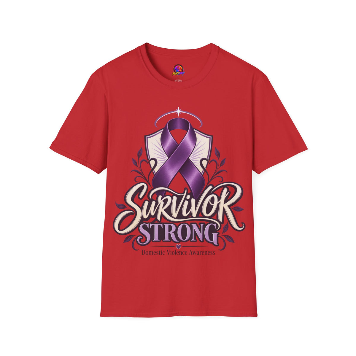 Survivor Strong T-Shirt — Domestic Violence Awareness Purple Ribbon Tee