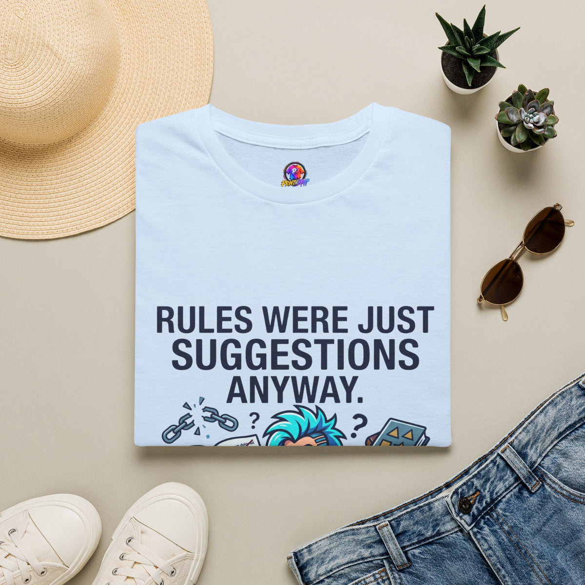 Aquarius Zodiac T‑Shirt — "Rules Were Just Suggestions Anyway" Graphic Tee