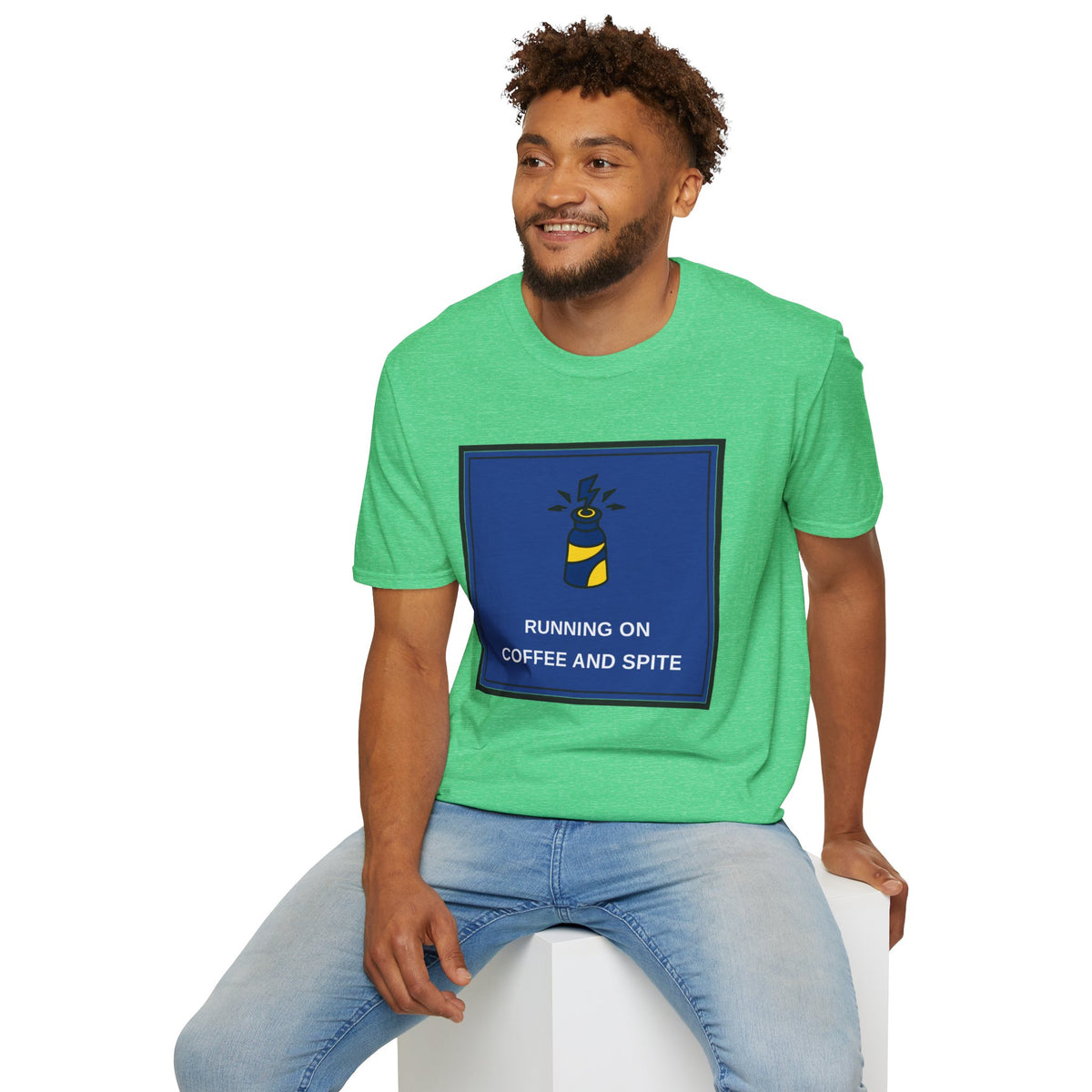 T-Shirt — Running on Coffee and Spite Graphic Tee - Trending Now - August 2026