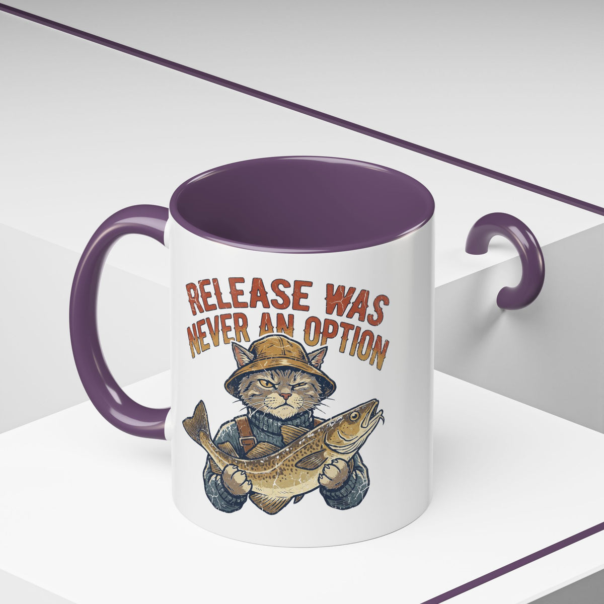 "Release Was Never An Option" Funny And Witty Accent Coffee Mug (11, 15oz)