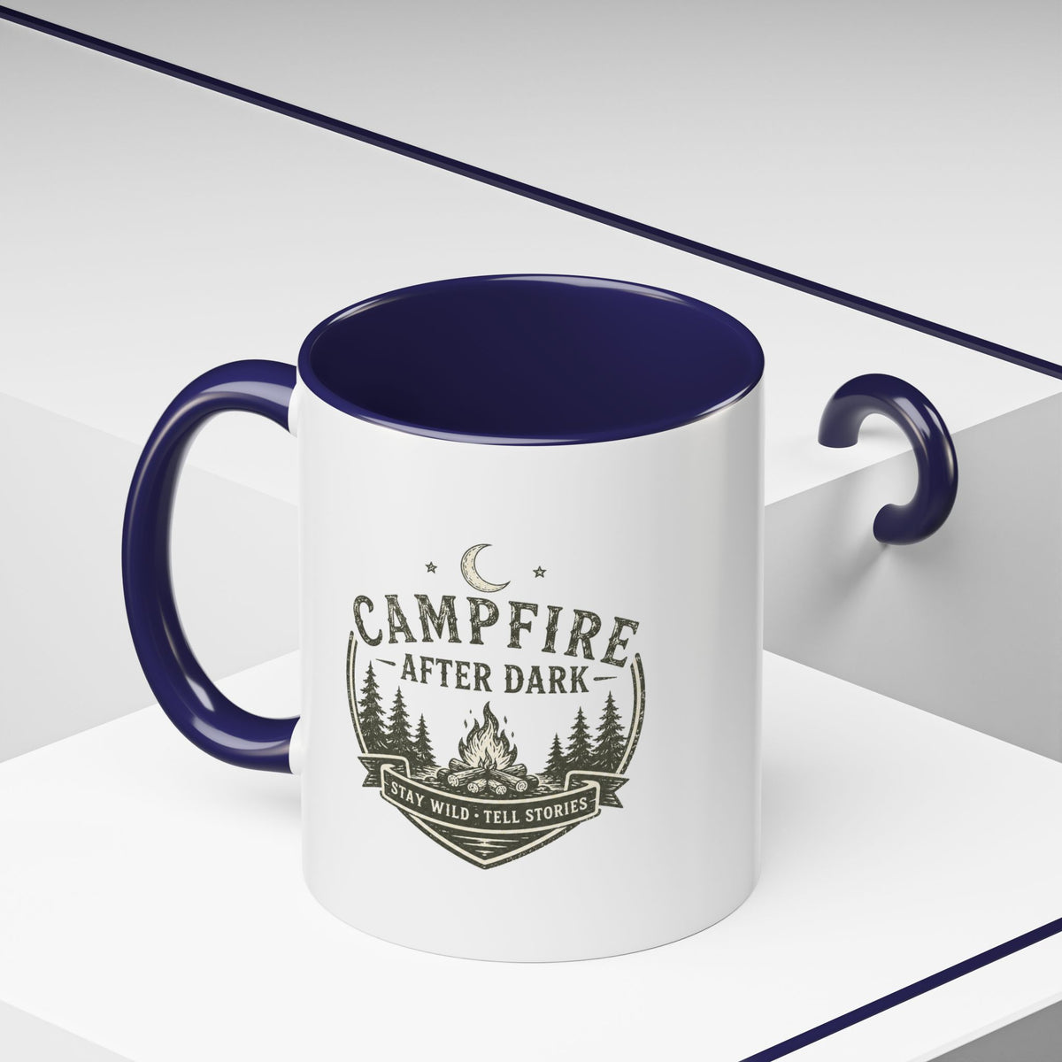 Milo Bailey Dog Dad Mom Campfire Coffee Mug – “Campfire After Dark” Rustic Camping  Accent Mug