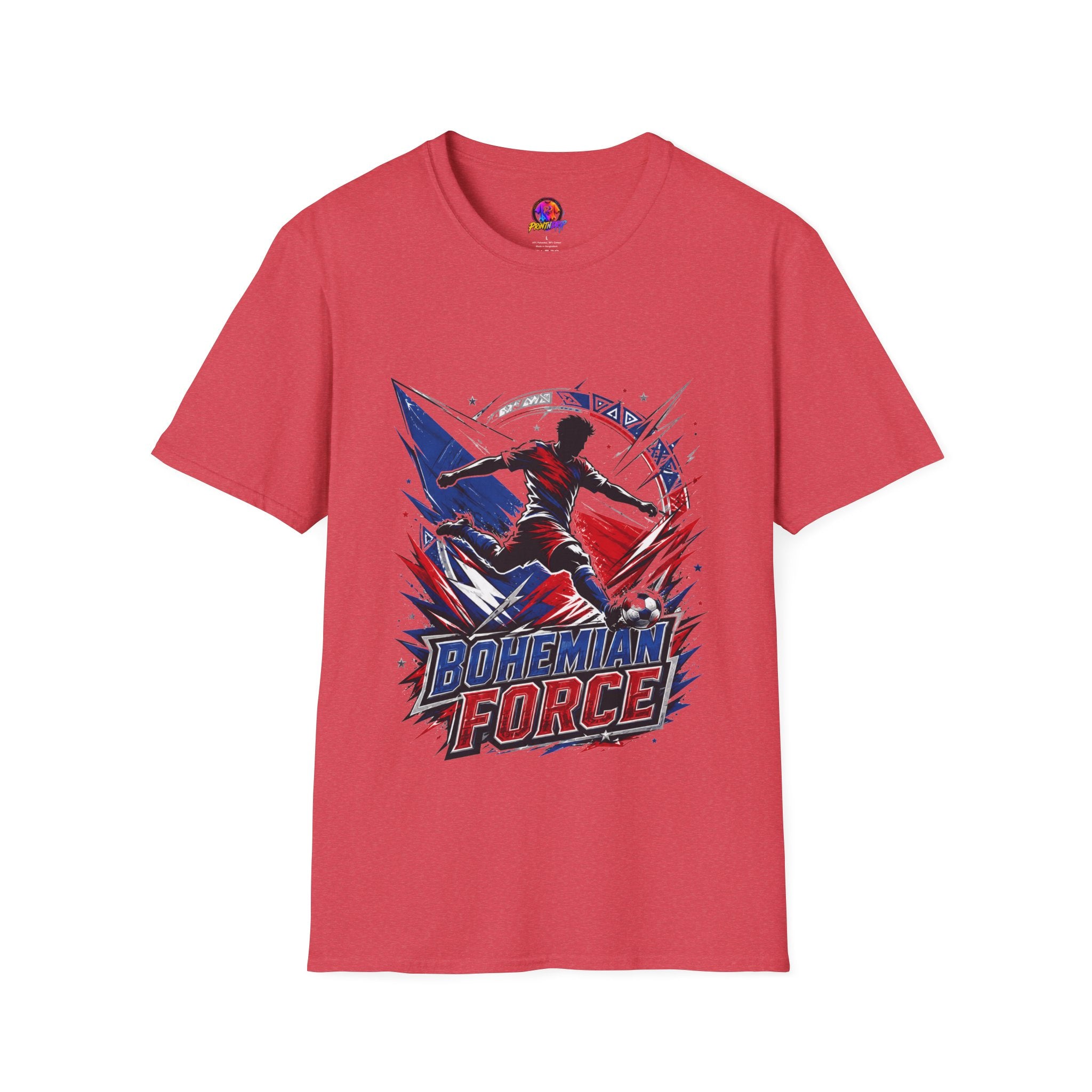 Czechia Bohemian Force Graphic T‑Shirt — Energetic Soccer Player Silhouette