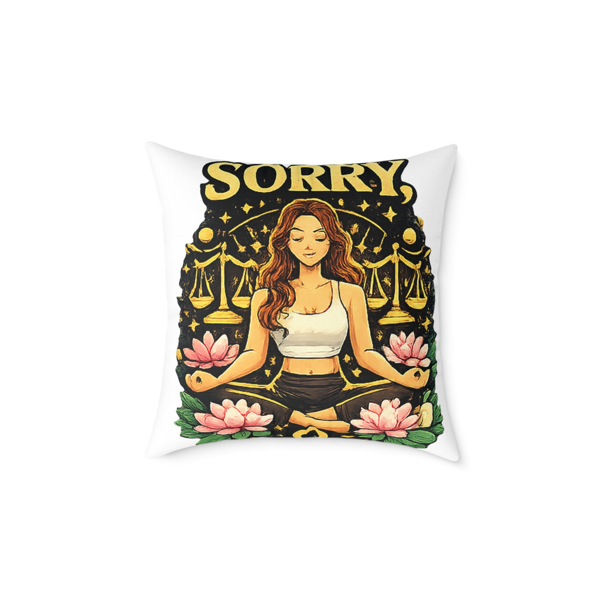Libra Zodiac Libra Sorry Square Poly Canvas Pillow