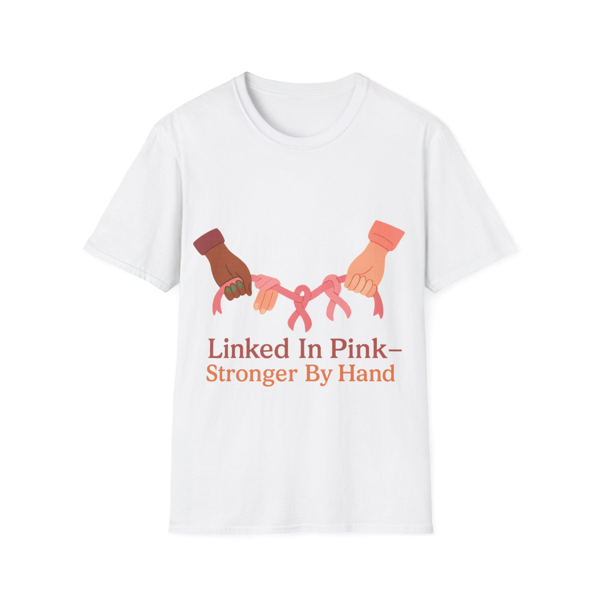 Linked In Pink Stronger By Hand T-Shirt, Breast Cancer Support Dog Lover Tee - Trending Now - September 2026