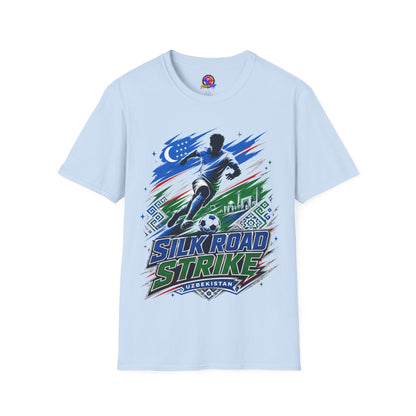 Silk Road Strike Soccer T-Shirt — Uzbekistan Football Graphic Tee