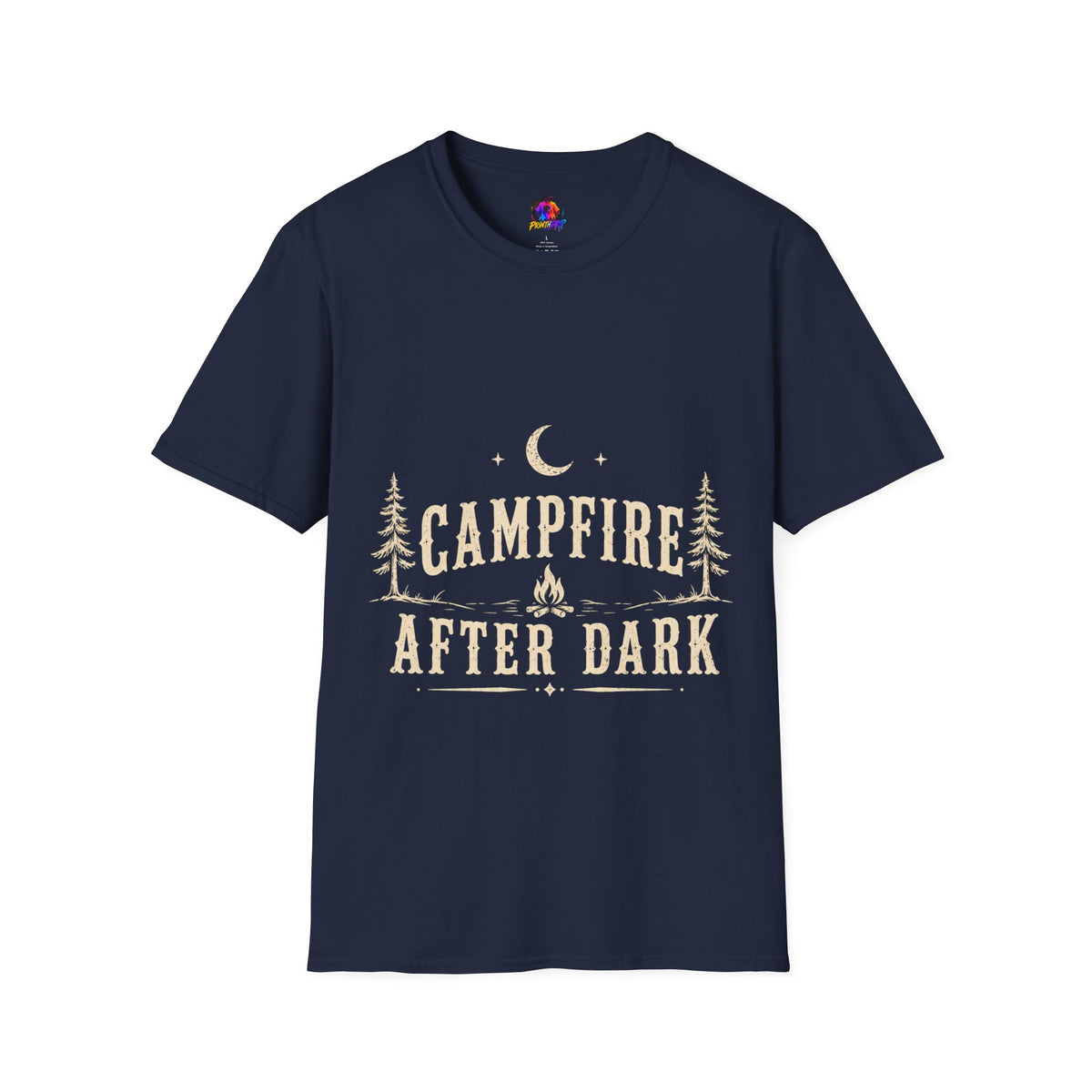 Campfire After Dark T-Shirt — Moonlit Camping Graphic Tee