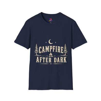 Campfire After Dark T-Shirt — Moonlit Camping Graphic Tee