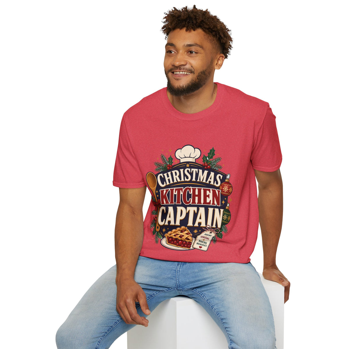 Christmas Kitchen Captain T-Shirt — Festive Holiday Cooking Tee