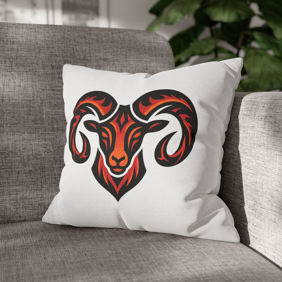 Aries Fiery Ram Head Pillowcase