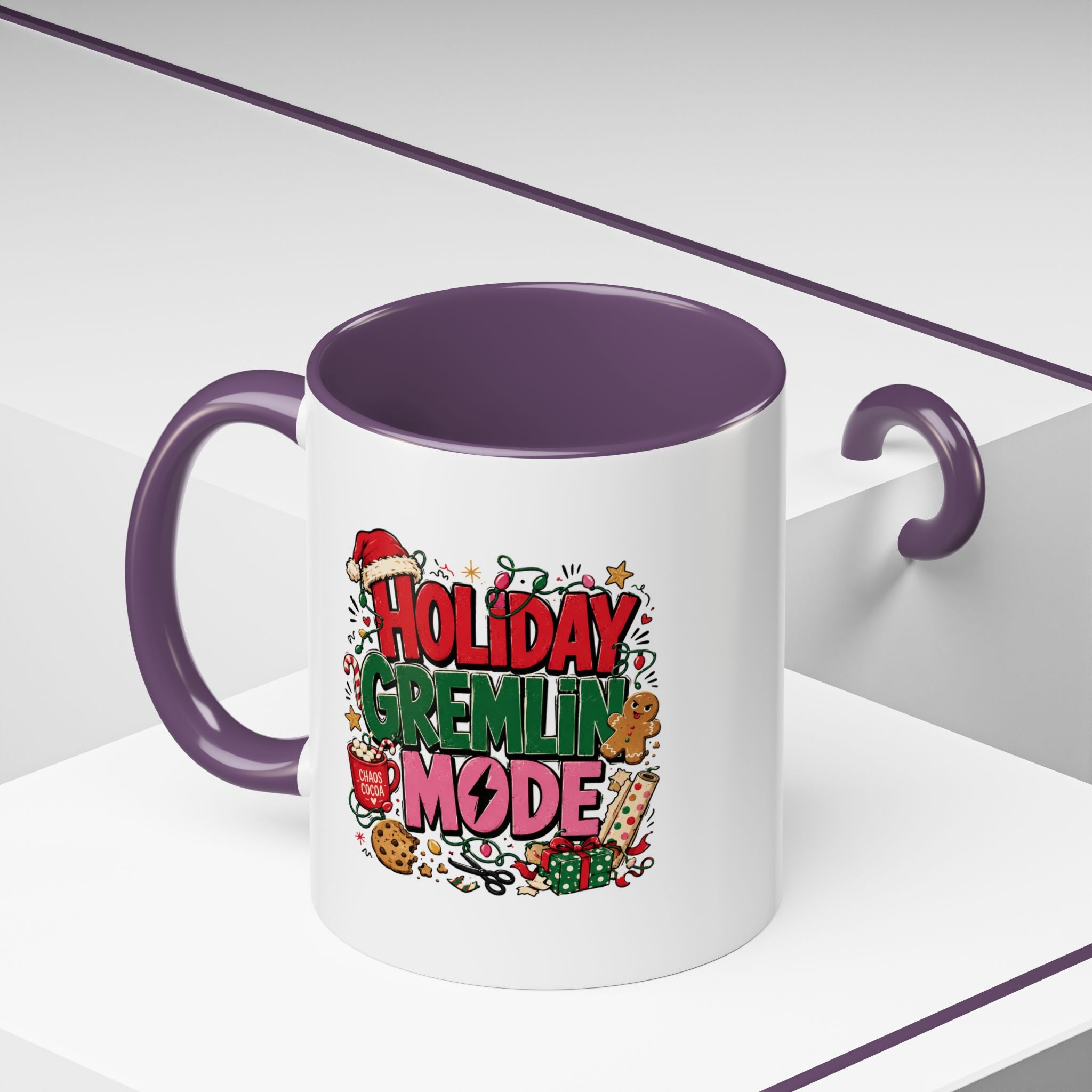 Modern Day Christmas Holiday Gremlin Mode Coffee Mug — Funny Christmas Accent Mug