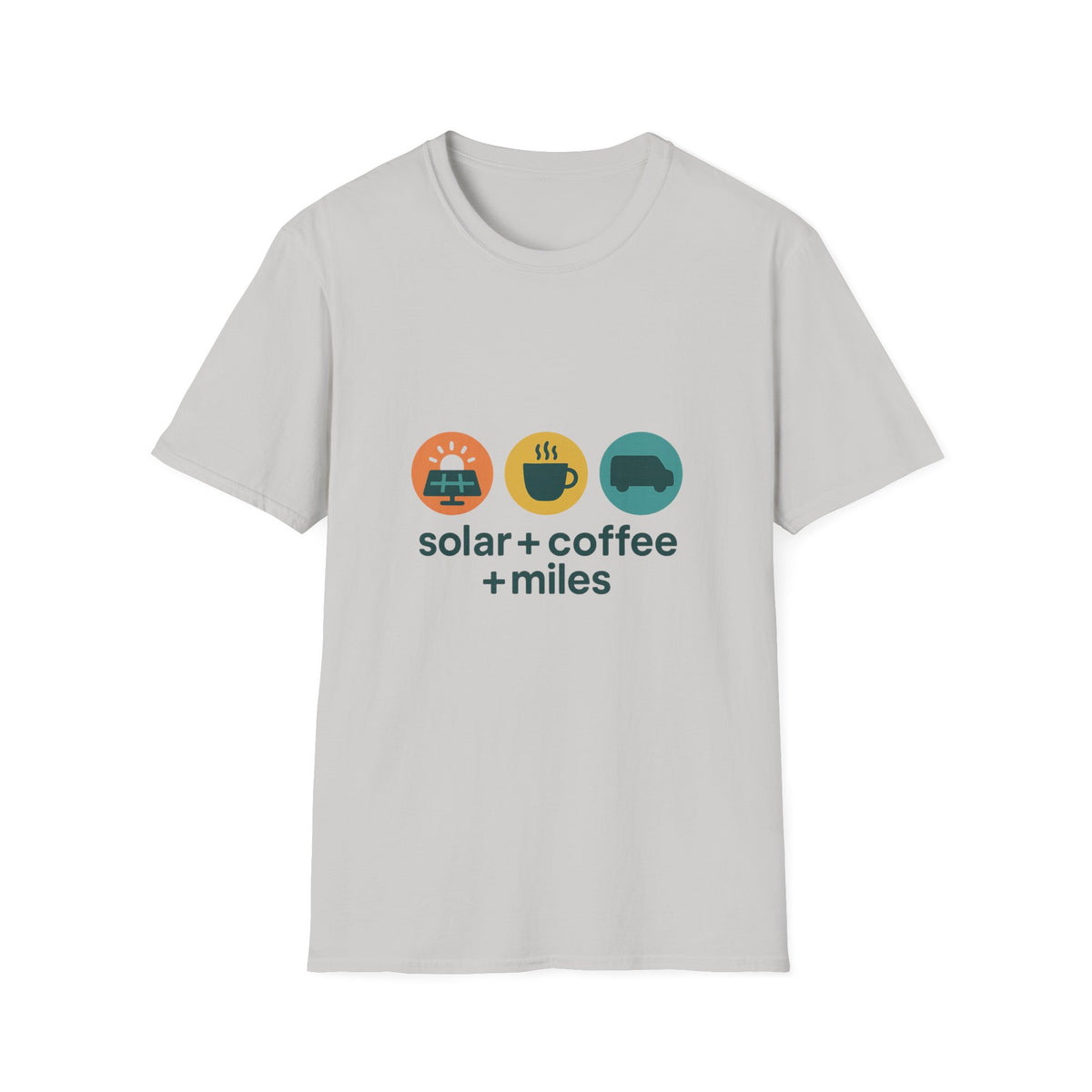 Minimalist Coffee & Camper Icons T-Shirt — Cozy Road Trip Vibes - Trending Now - August 2026