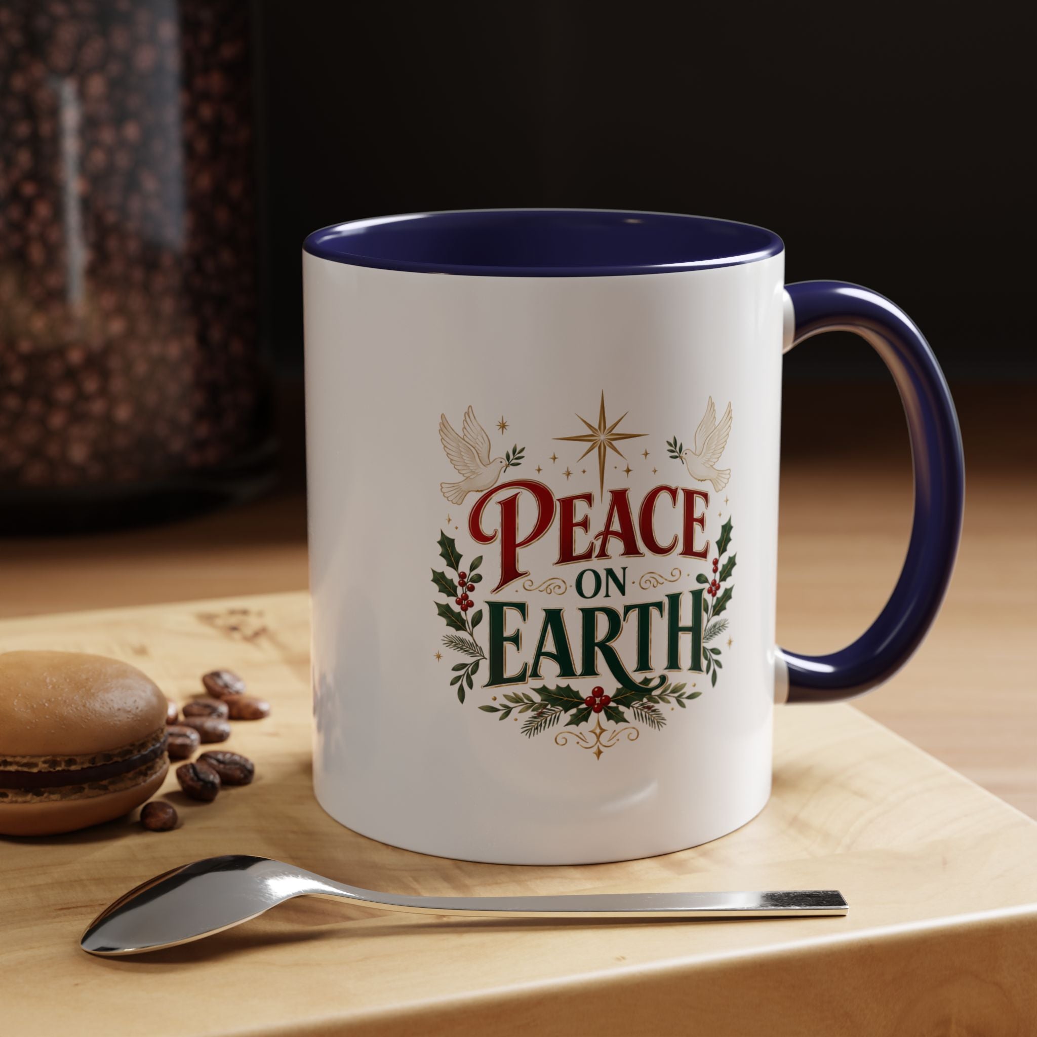 Peace on Earth Coffee Mug — Holiday Christmas Accent Mug