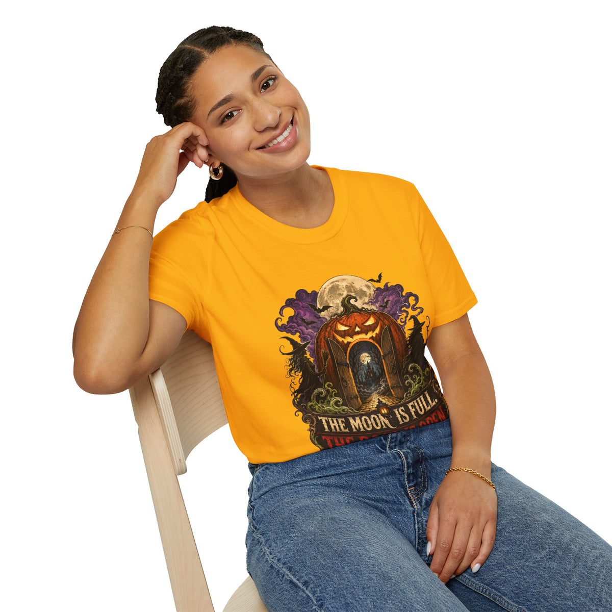 Halloween The Moon Is Full Unisex Softstyle T-Shirt